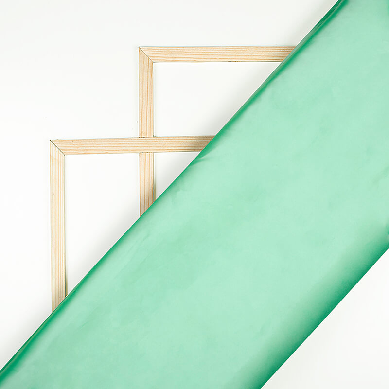Pastel Mint Green Plain Neon Ultra Satin Fabric - Fabcurate