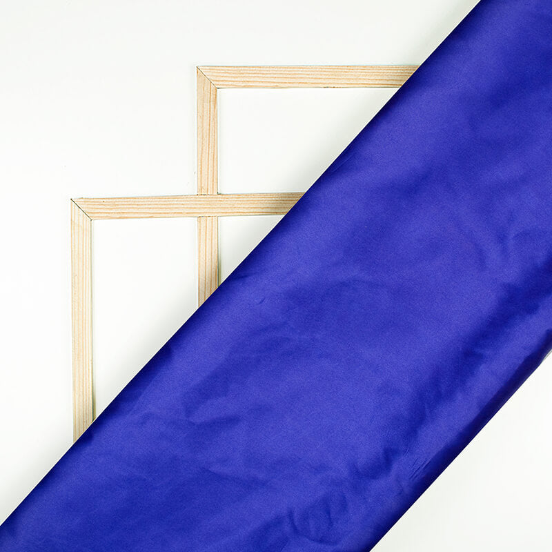 Royal Blue Plain Neon Ultra Satin Fabric - Fabcurate