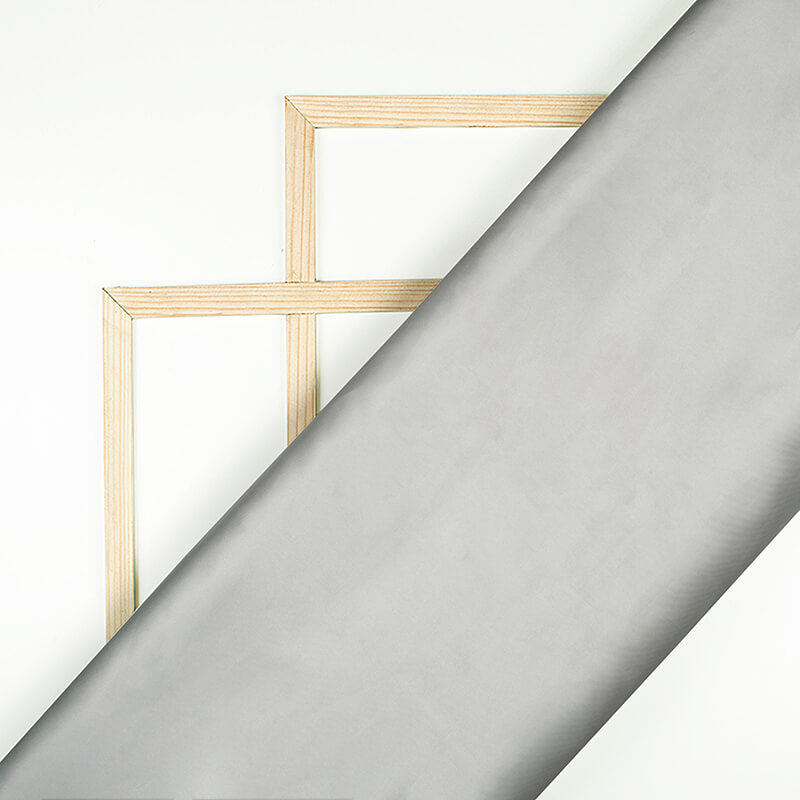 Pastel Grey Plain Neon Ultra Satin Fabric - Fabcurate