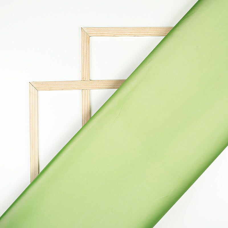 Parrot Green Plain Neon Ultra Satin Fabric - Fabcurate