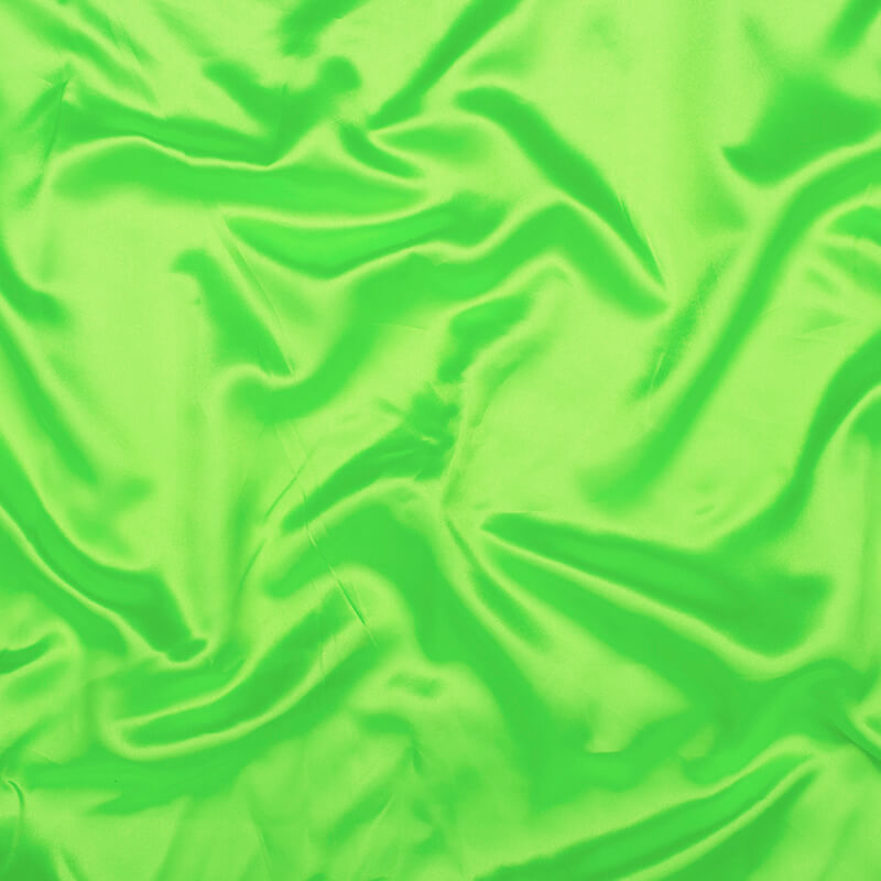 Liril Green Plain Neon Ultra Satin Fabric - Fabcurate