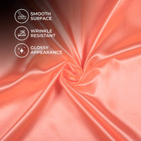 Salmon Pink Plain Neon Ultra Satin Fabric