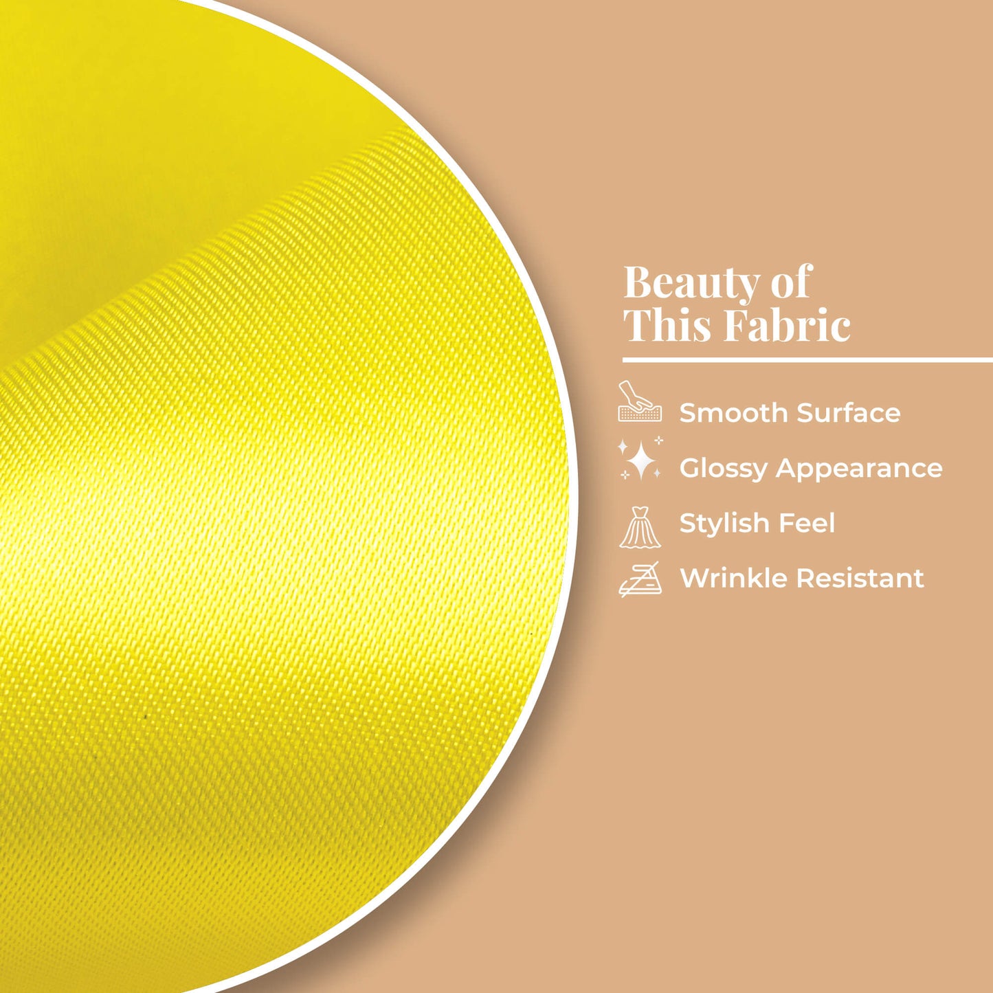 Bumblebee Yellow Plain Neon Ultra Satin Fabric