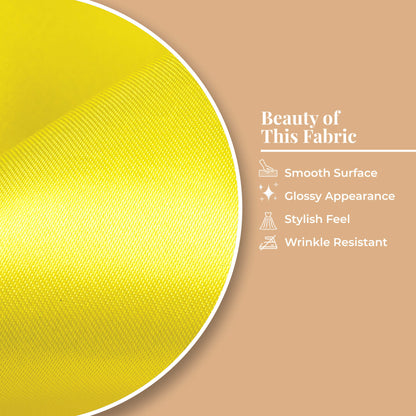 Bumblebee Yellow Plain Neon Ultra Satin Fabric