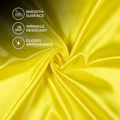 Bumblebee Yellow Plain Neon Ultra Satin Fabric