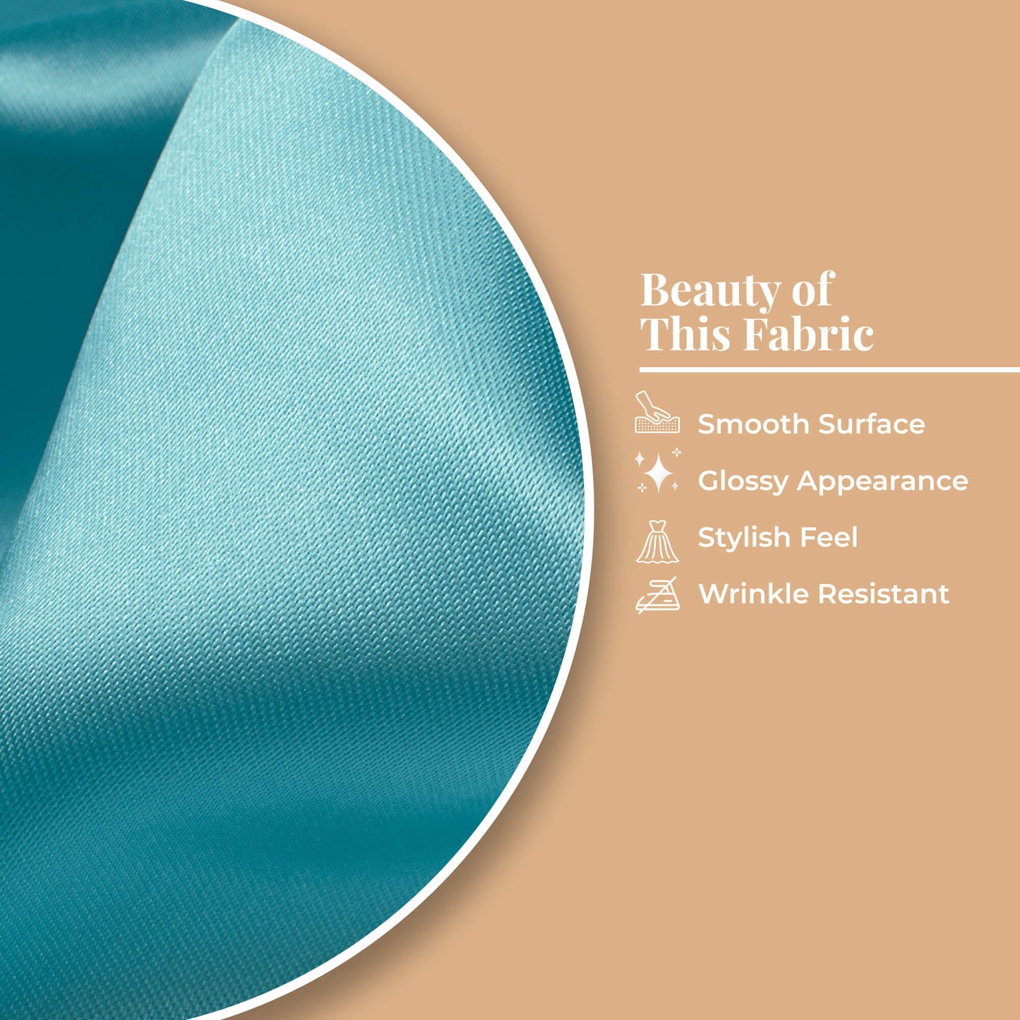 Baby Blue Plain Neon Ultra Satin Fabric