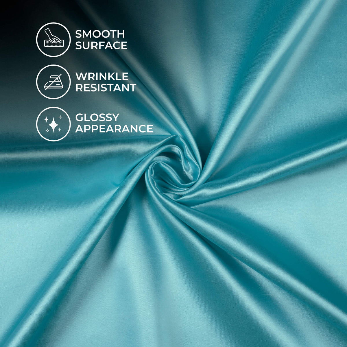 Baby Blue Plain Neon Ultra Satin Fabric