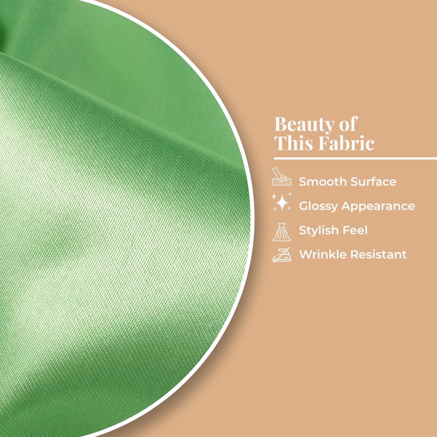 Mint Green Plain Neon Ultra Satin Fabric