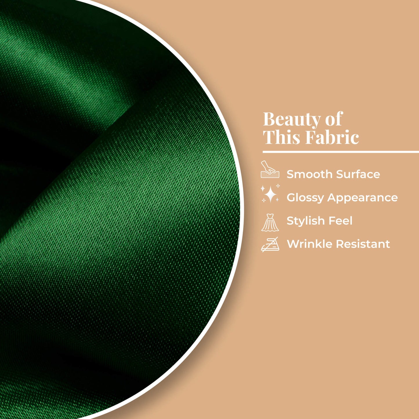 Forest Green Plain Neon Ultra Satin Fabric