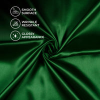 Forest Green Plain Neon Ultra Satin Fabric