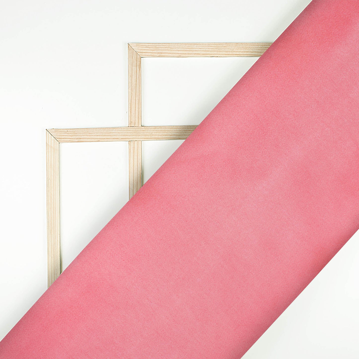 Brick Pink Plain Neon Ultra Satin Fabric