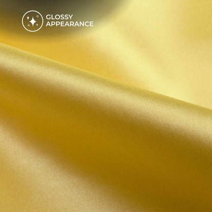 Parchment Yellow Plain Neon Ultra Satin Fabric