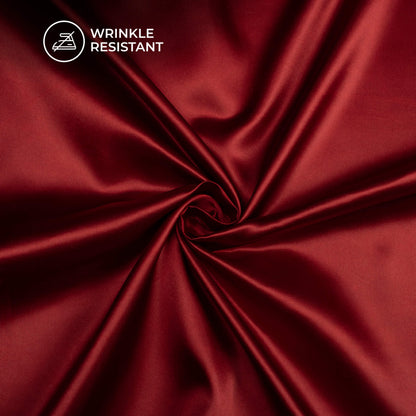 Mahogany Red Plain Neon Ultra Satin Fabric