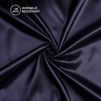 Navy Blue Plain Neon Ultra Satin Fabric