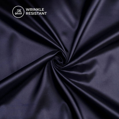 Navy Blue Plain Neon Ultra Satin Fabric