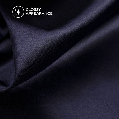 Navy Blue Plain Neon Ultra Satin Fabric