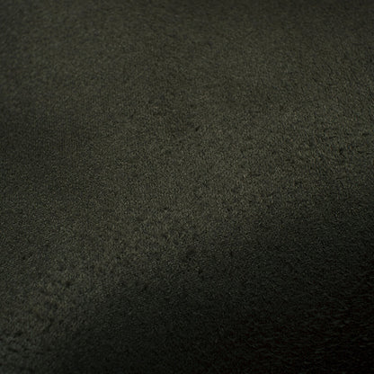 Soot Black Plain Suede Fabric (Width 58 Inches)