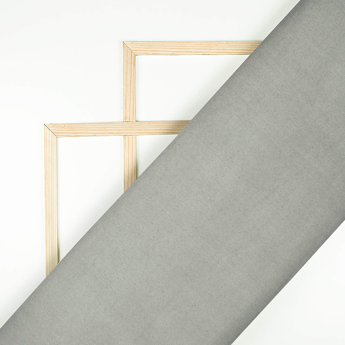 Grey Plain Suede Fabric (Width 58 Inches)