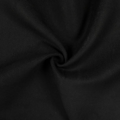 Black Plain Suede Fabric (Width 58 Inches)