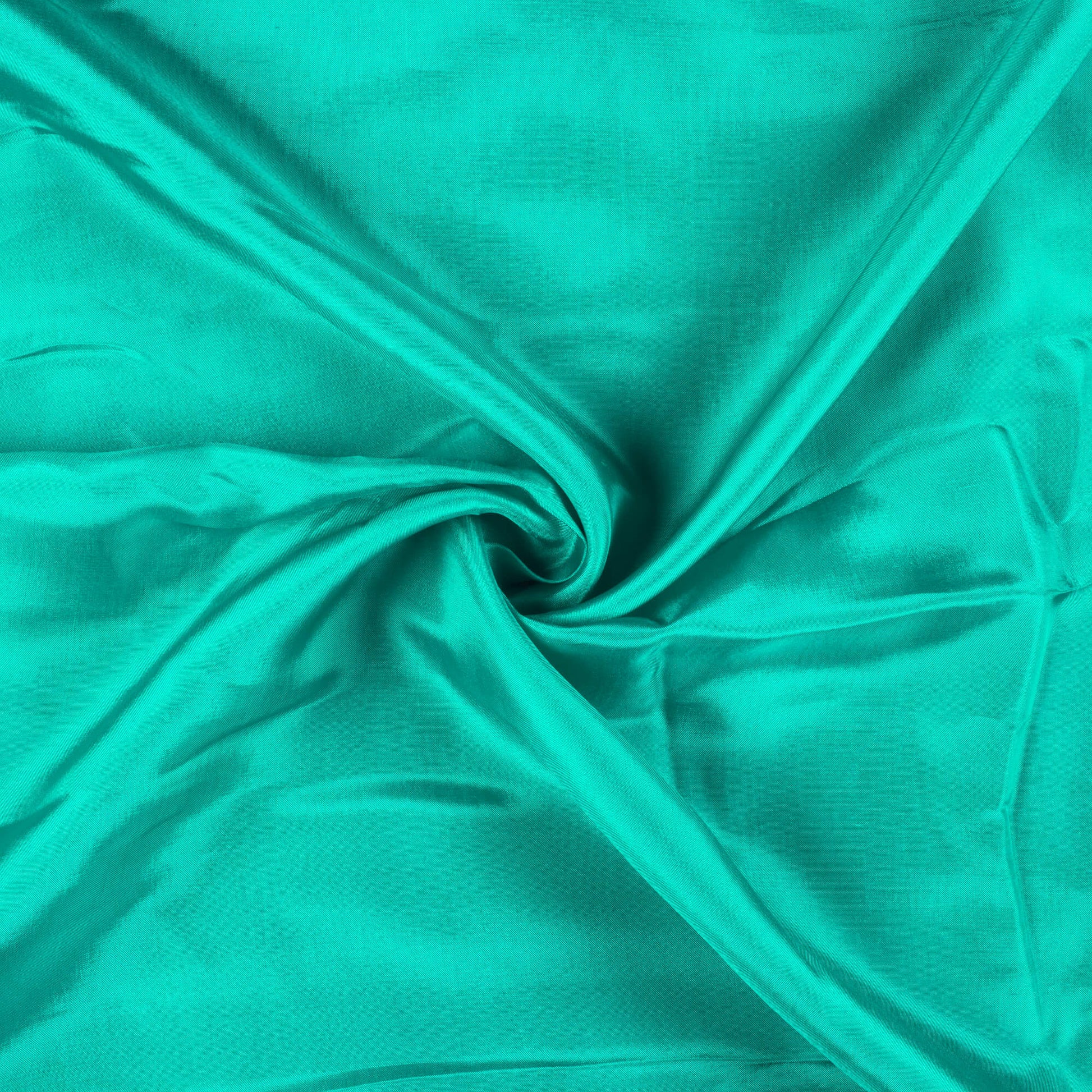 Turquoise Plain Pure Uppada Silk Fabric - Fabcurate