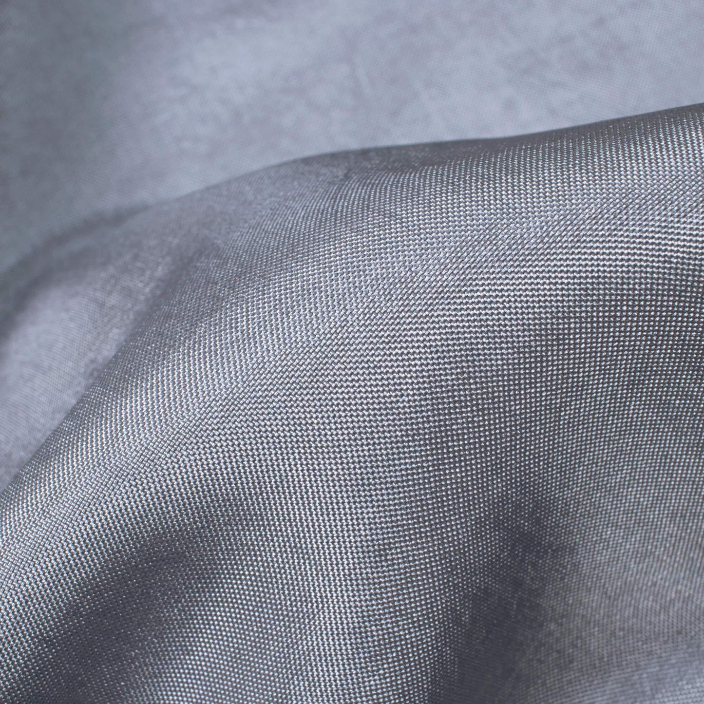 Shark Grey Plain Pure Uppada Silk Fabric - Fabcurate