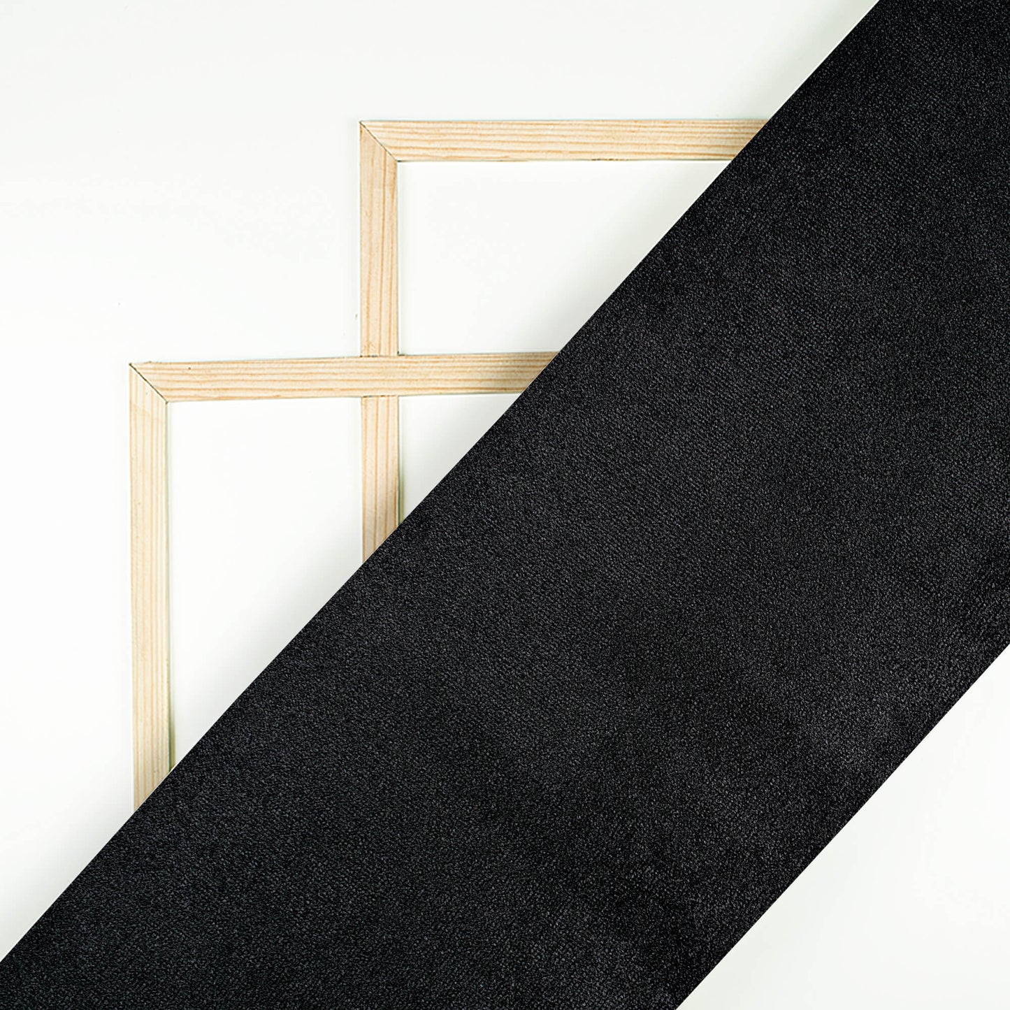 Black Plain Premium Velvet Fabric (Width 58 Inches)