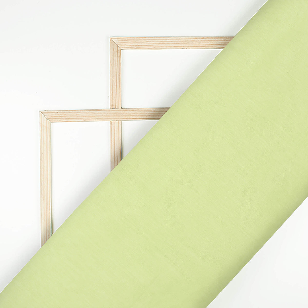 Tea Green Plain Cotton Mulmul Fabric