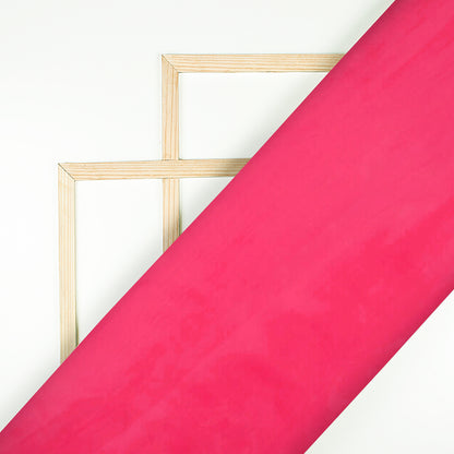 Jam Pink Plain Premium Organza Silk Fabric - Fabcurate