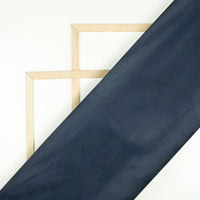 Navy Blue Plain Premium Organza Silk Fabric - Fabcurate