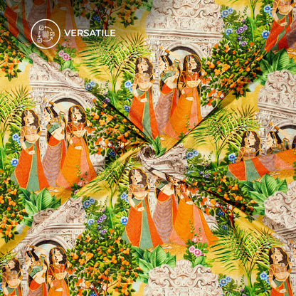 Ancient Madhuvanii Digital Print Premium Velvet Fabric