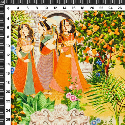 Ancient Madhuvanii Digital Print Premium Velvet Fabric