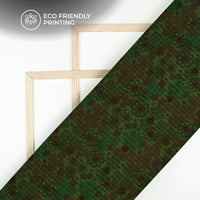 Forest Green Floral Digital Print Chiffon Sparkle Fabric