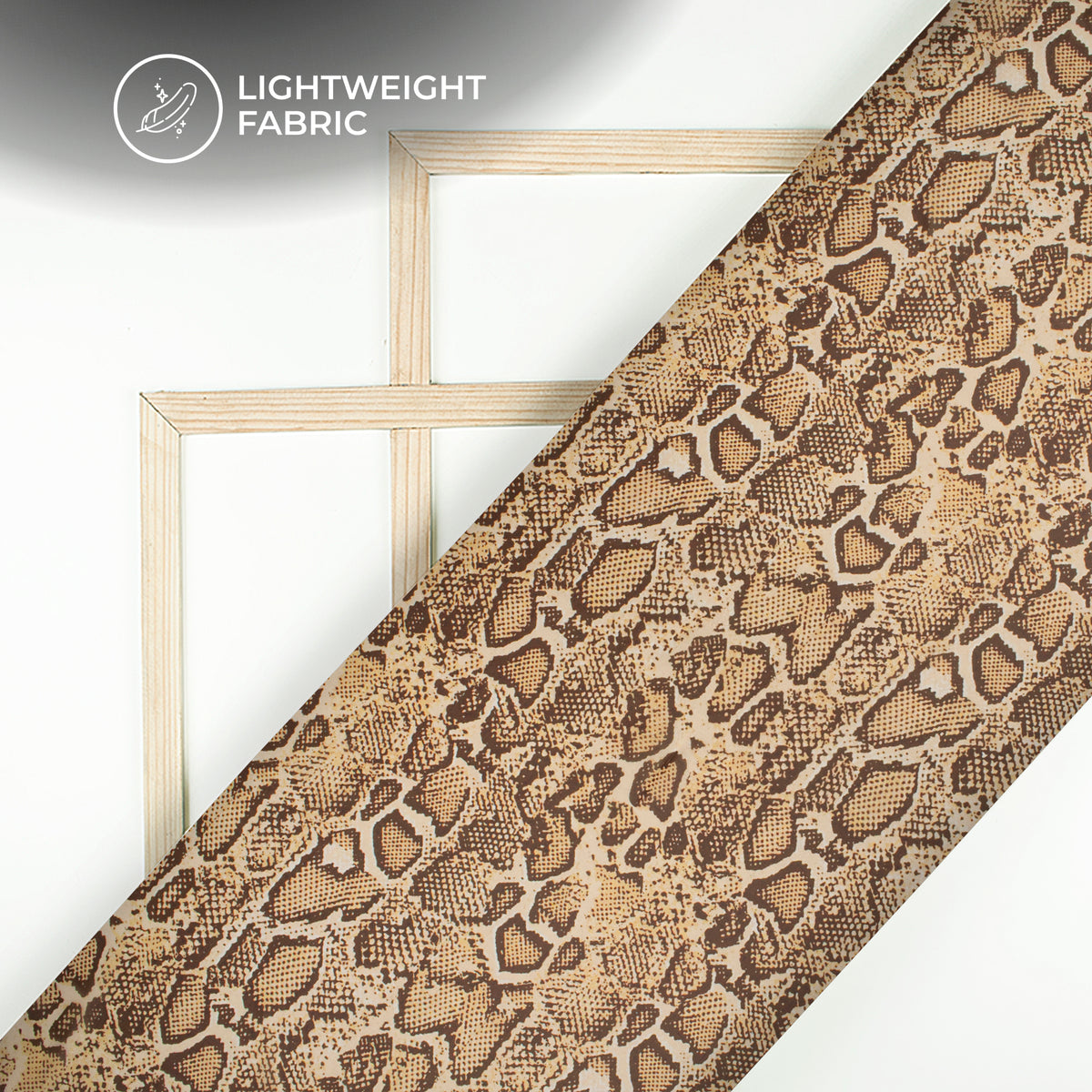 Trendy Animal Digital Print Organza Satin Fabric