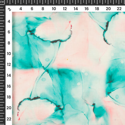 Majestic Tye And Dye Digital Print Organza Satin Fabric