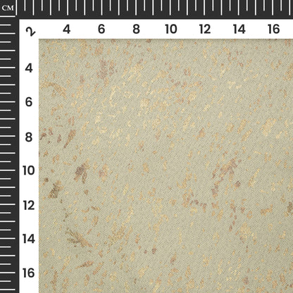 Beige Abstract Pattern Golden Foil Premium Curtain Fabric (Width 54 Inches)