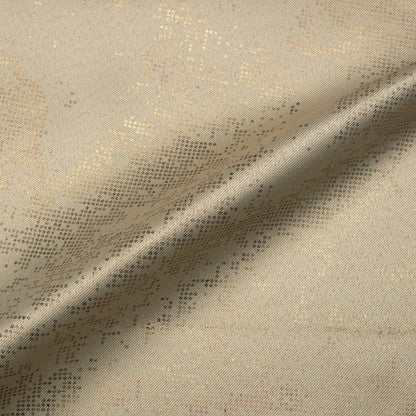 Oat Beige Golden Dots Geometric Pattern Premium Curtain Fabric (Width 54 Inches)