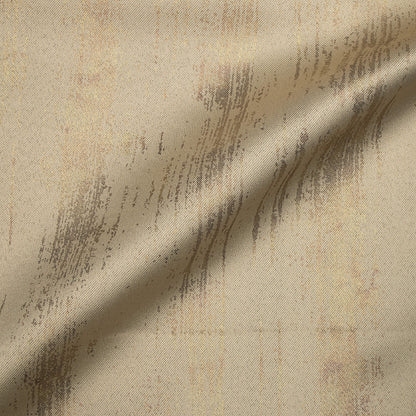 Oat Beige Texture Pattern Golden Foil Premium Curtain Fabric (Width 54 Inches)