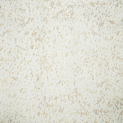 White Abstract Pattern Golden Foil Premium Curtain Fabric (Width 54 Inches)