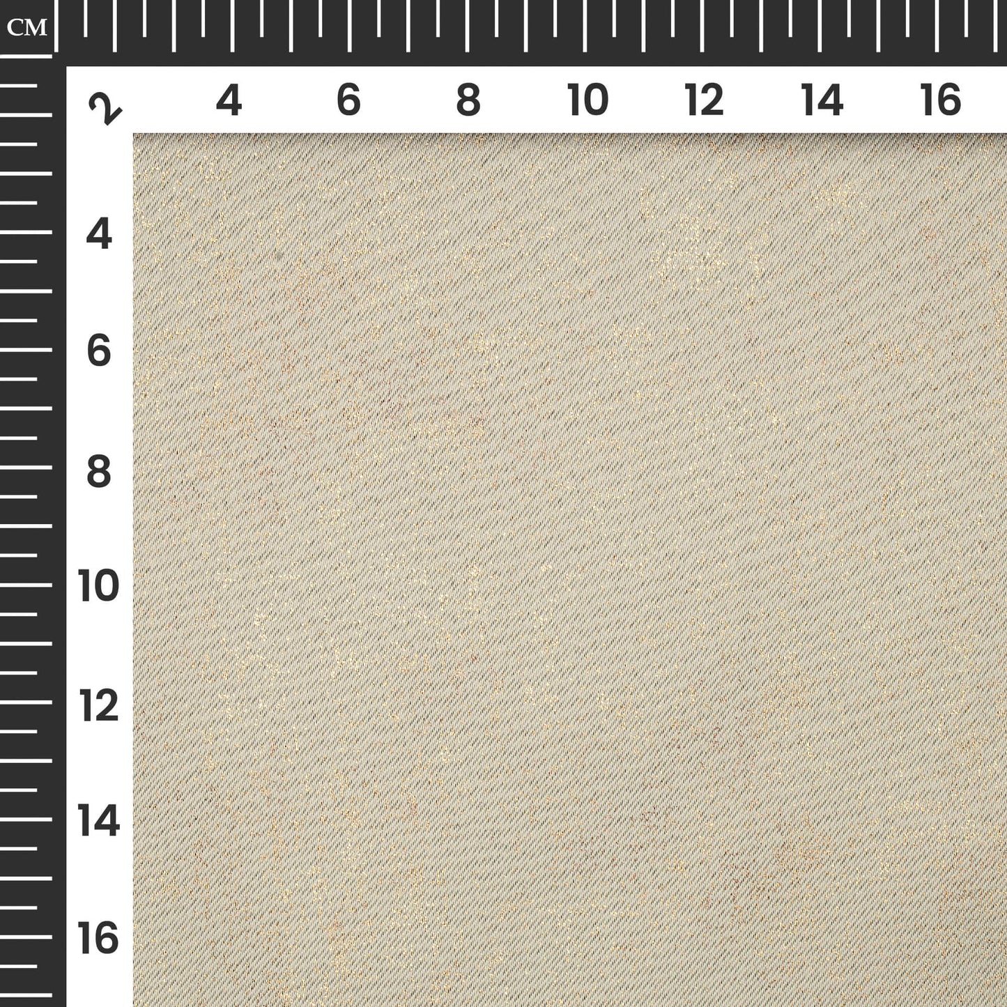 Tan Beige Geometric Pattern Golden Foil Premium Curtain Fabric (Width 54 Inches)