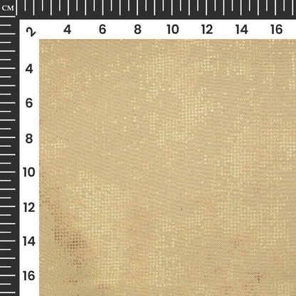 Granola Golden Dots Geometric Pattern Premium Curtain Fabric (Width 54 Inches)