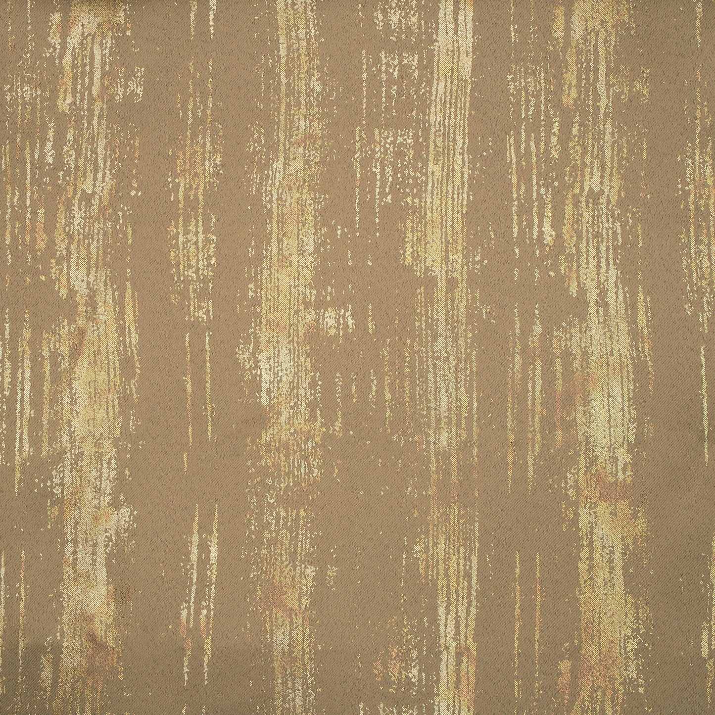 Brown Texture Pattern Golden Foil Premium Curtain Fabric (Width 54 Inches)