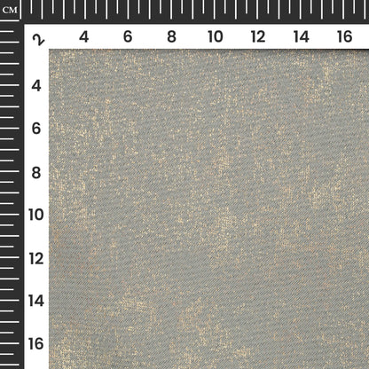 Lead Grey Geometric Pattern Golden Foil Premium Curtain Fabric (Width 54 Inches)