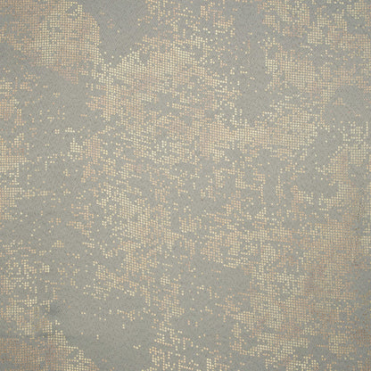 Lead Grey Golden Dots Geometric Pattern Premium Curtain Fabric (Width 54 Inches)