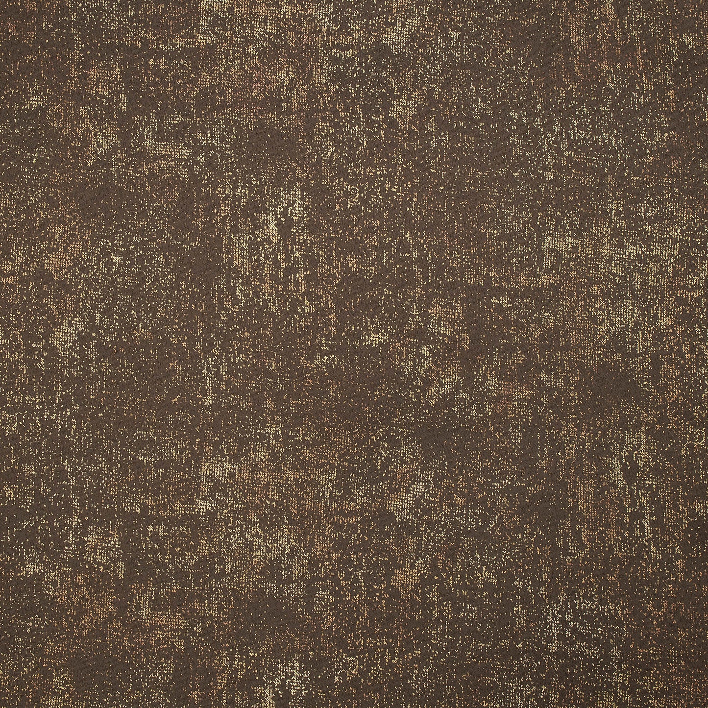 Spice Brown Geometric Pattern Golden Foil Premium Curtain Fabric (Width 54 Inches)