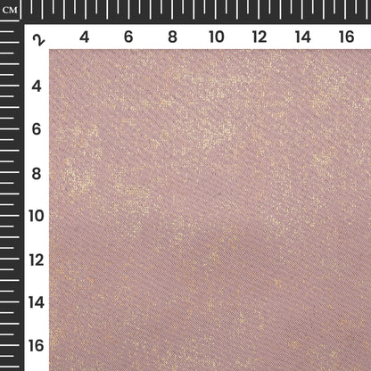 Oyster Pink Geometric Pattern Golden Foil Premium Curtain Fabric (Width 54 Inches)