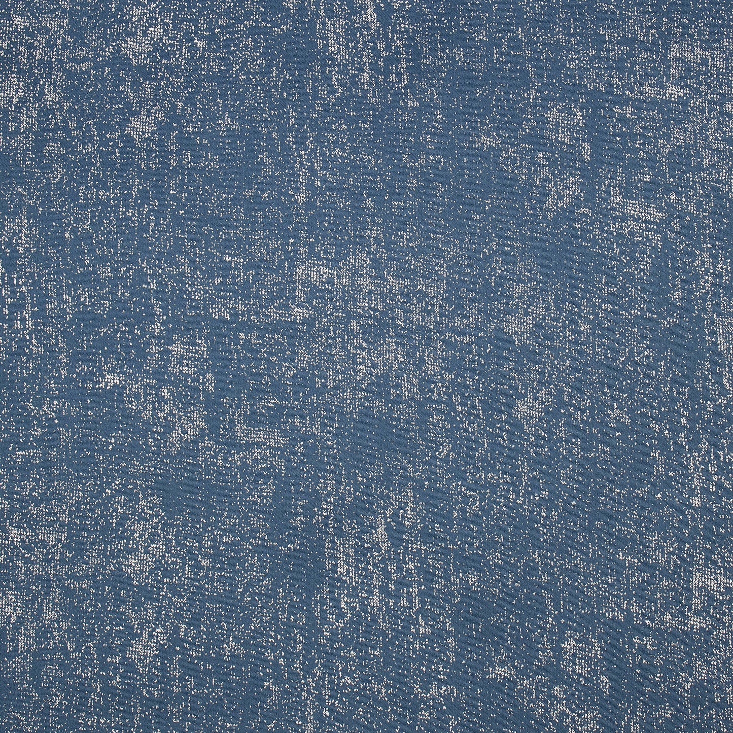 Cello Blue Geometric Pattern Silver Foil Premium Curtain Fabric (Width 54 Inches)