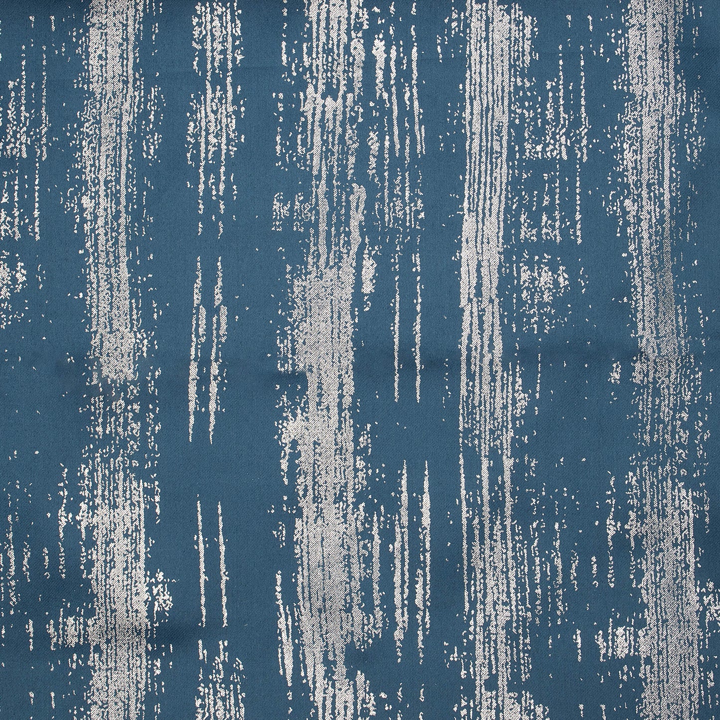 Cello Blue Texture Pattern Silver Foil Premium Curtain Fabric (Width 54 Inches)
