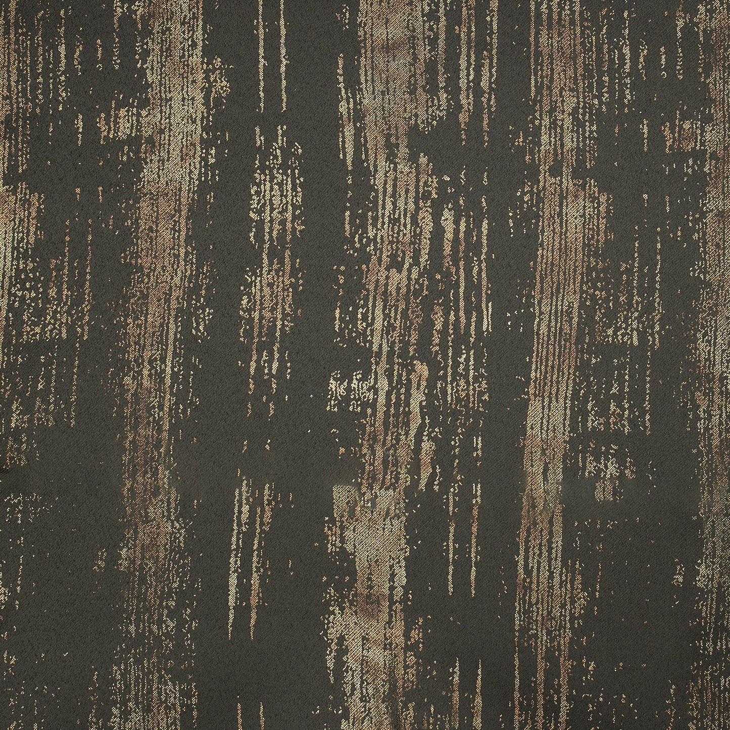 Metallic Brown Texture Pattern Golden Foil Premium Curtain Fabric (Width 54 Inches)