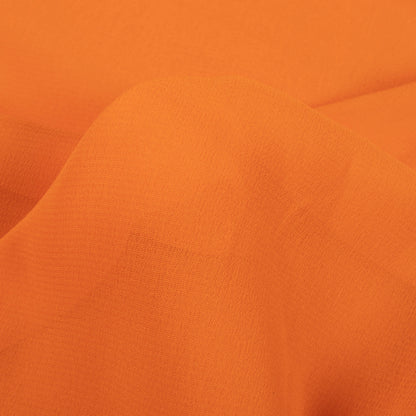 Orange Plain Georgette Fabric