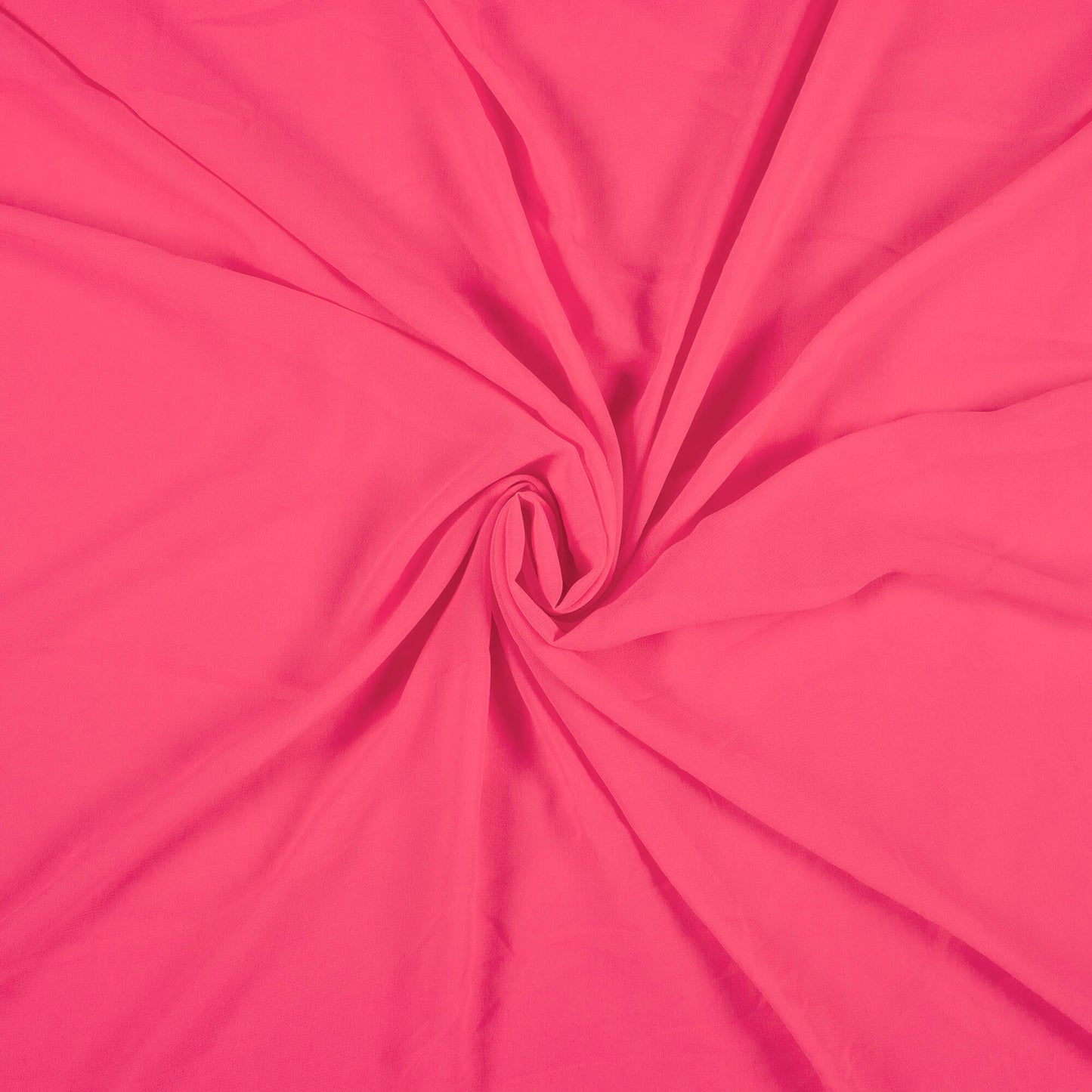 Punch Pink Plain Georgette Fabric